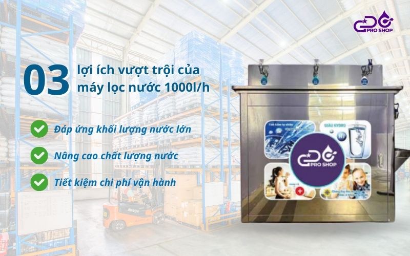 Lợi ích vượt trội của máy lọc nước 1000l/h