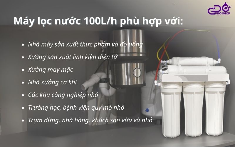 Ứng dụng rộng rãi của máy lọc nước 100L/h trong nhà xưởng