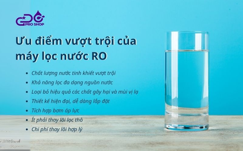 Ưu điểm nổi bật của máy lọc nước RO