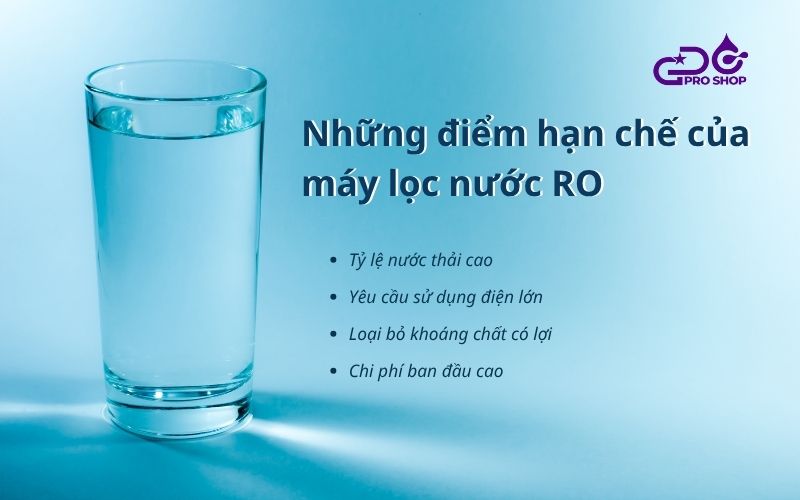 Những điểm hạn chế của máy lọc nước RO