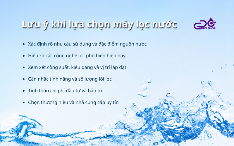 Những lưu ý khi chọn mua máy lọc nước